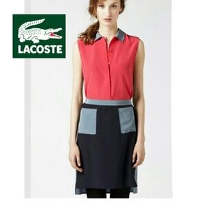 LACOSTE color block silk dress, S (36)  GD1084